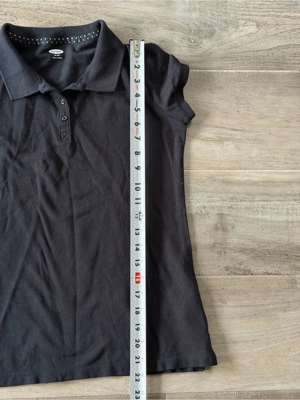 Lot of 2 Girls Black Short Sleeve School Uniform Polo Shirts Size XL (14)